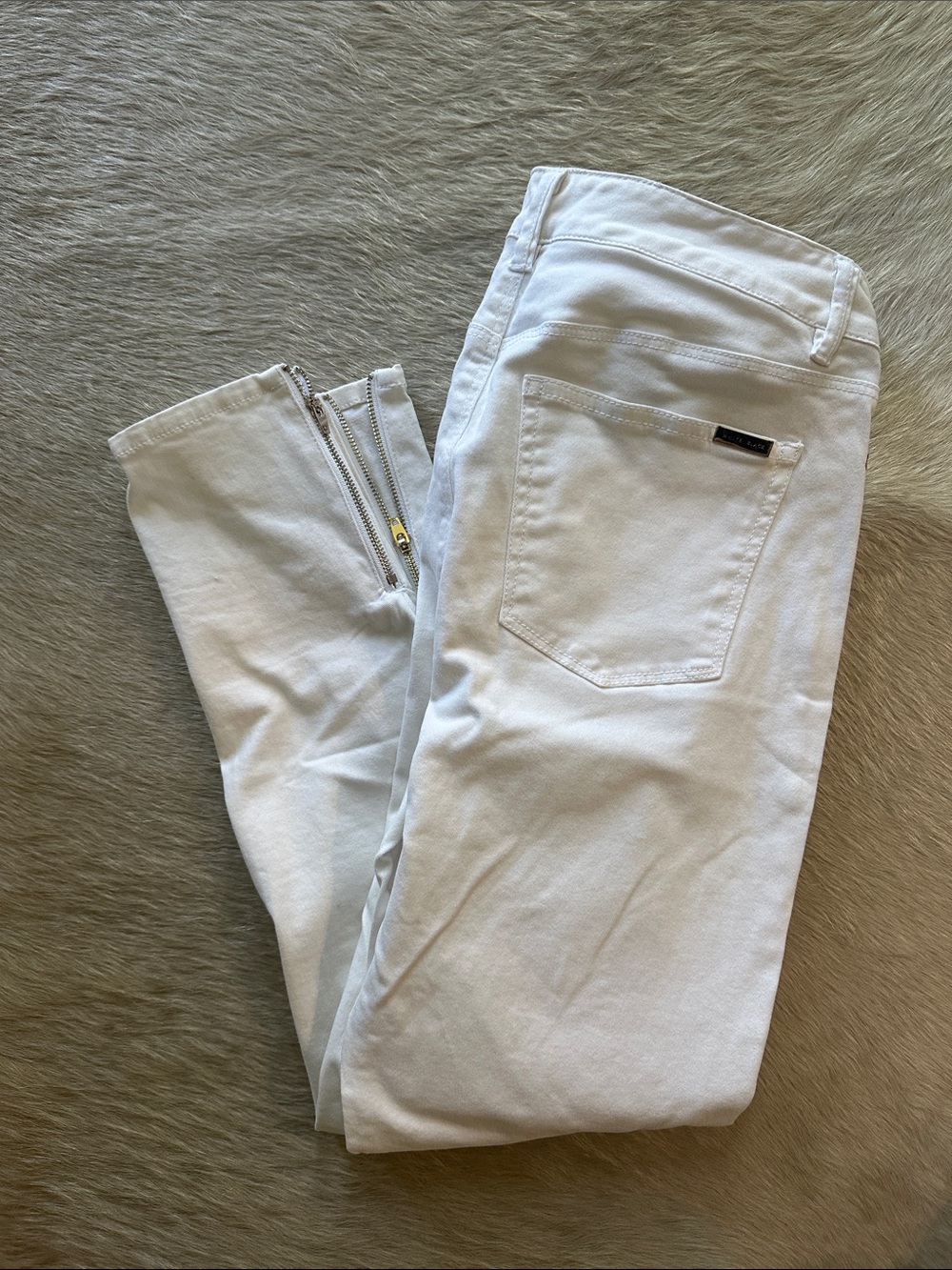 White House/Black Mkt The Jegging Crop White Mid-Rise Jeggings Sz 6